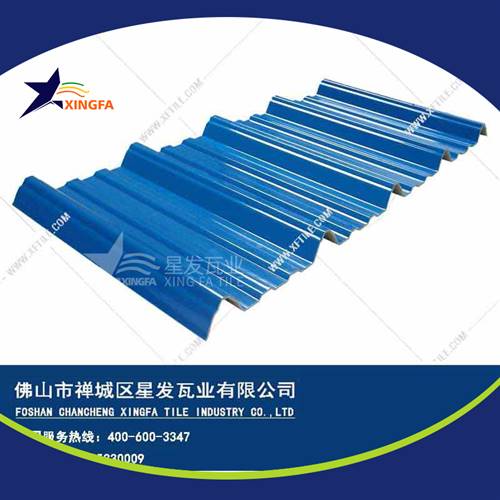 厚度3.0mm蓝色900型PVC塑胶瓦 北海工程钢结构厂房防腐隔热塑料瓦 pvc多层防腐瓦生产网上销售